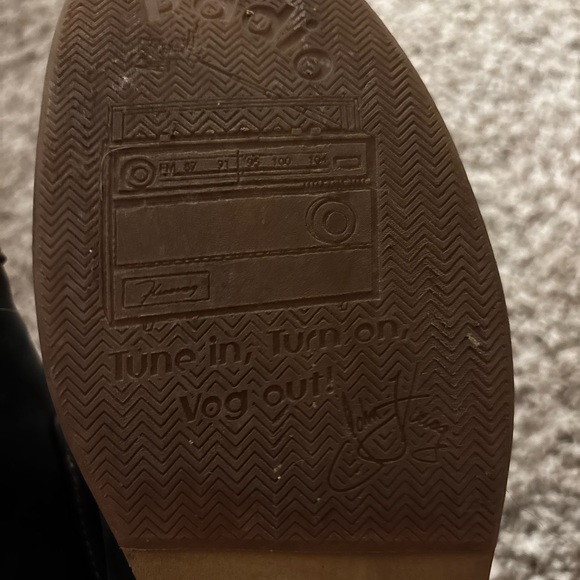 John Fluevog 240 Wagons Mateo oval  Toe Mens Black tie Hight  Boots US 10.5 - Picture 8 of 13